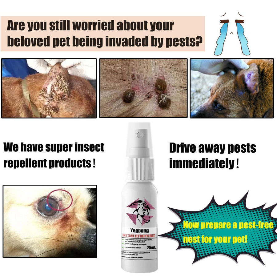Yegebang Pet Care: Deworming, Flea & Tick Removal, and Itching Relief Spray for Cats & Dogs