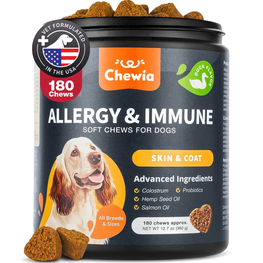 Chewia Dog Allergy Relief Chews – Anti-Itch, Skin & Immune Support for Seasonal Allergies