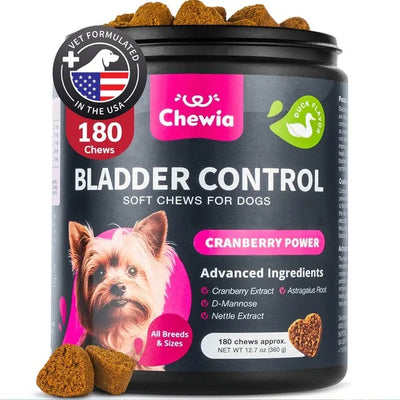Chewia Cranberry Dog Chews – Urinary Tract & Bladder Support, Kidney Health, All Breeds