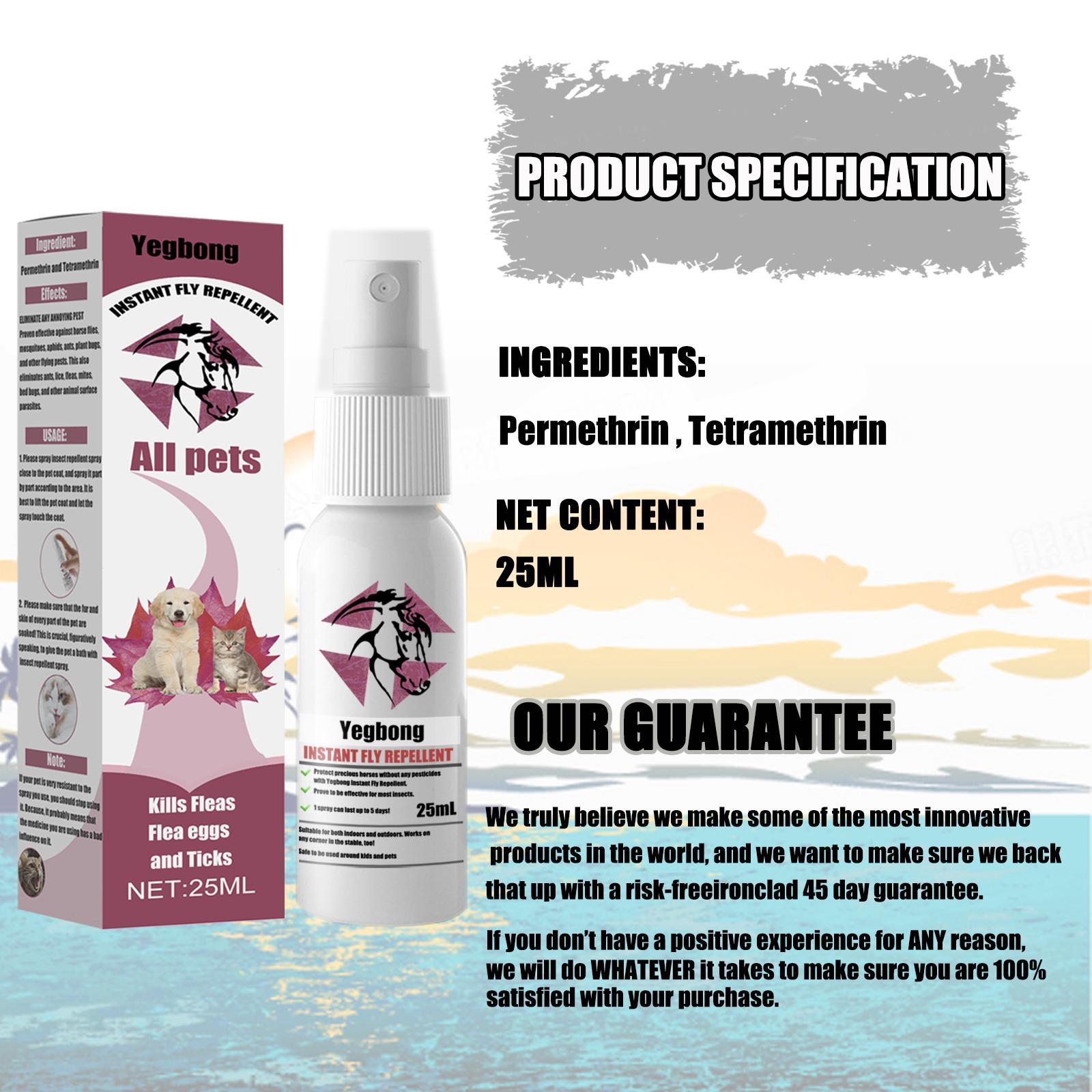 Yegebang Pet Care: Deworming, Flea & Tick Removal, and Itching Relief Spray for Cats & Dogs