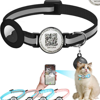 QR Code Pet Collar – Anti-Lost Tracking & Real-Time Positioning for Dogs & Cats