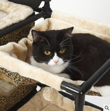 Multi-Level Cat Climbing Frame – Sisal Rope Cat Tree with Hammock