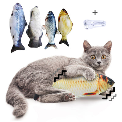 Without Catnip Electric Jumping Fish Toy – Realistic Simulation for Cats