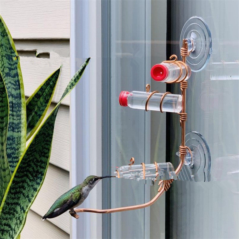 Hummingbird Feeder with Suction Cup – Easy-to-Clean Garden Bird Feeder for Wild Birds & Outdoor Decor