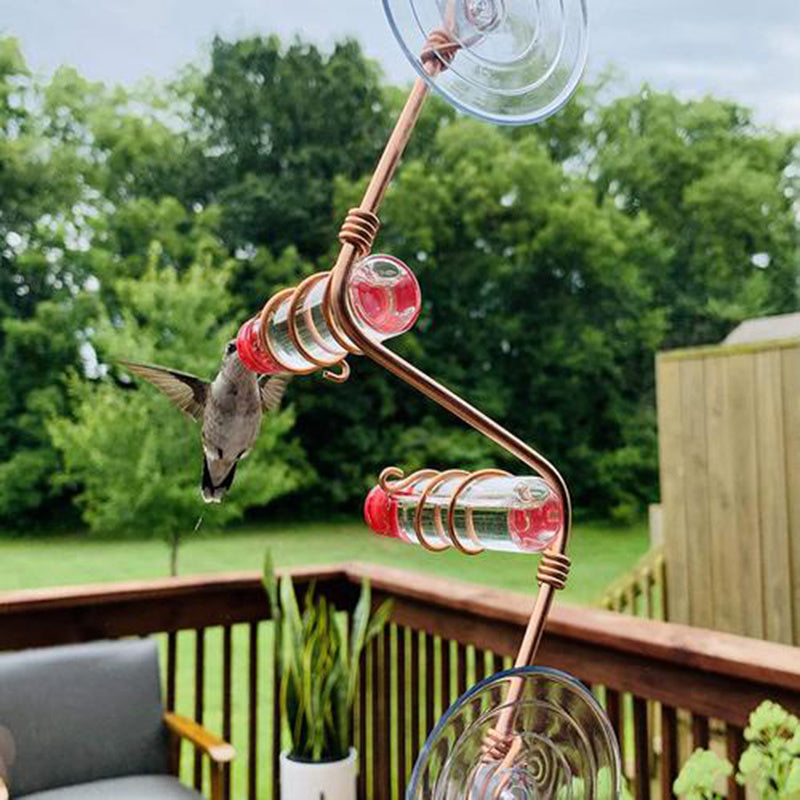 Hummingbird Feeder with Suction Cup – Easy-to-Clean Garden Bird Feeder for Wild Birds & Outdoor Decor