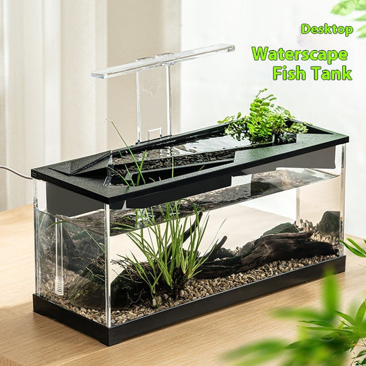Acrylic Desktop Aquarium Tank – Fish Tank with LED Light, Filter & Heater