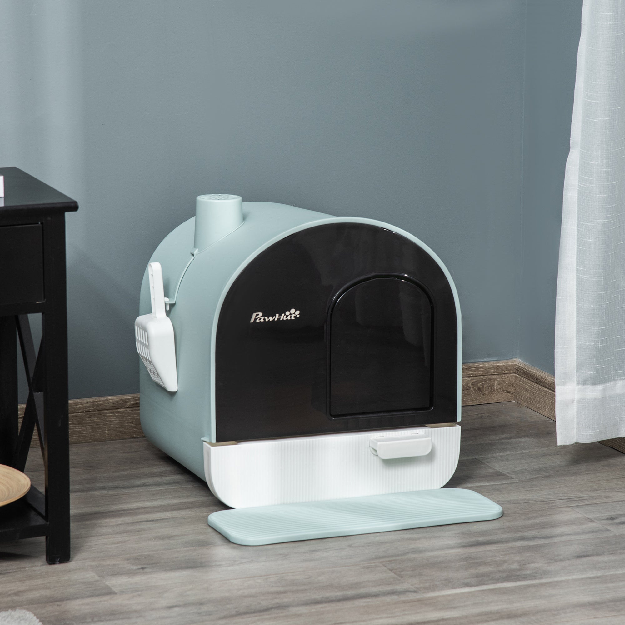 PawHut Covered Cat Litter Box with Lid