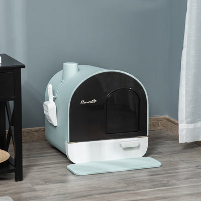 PawHut Covered Cat Litter Box with Lid