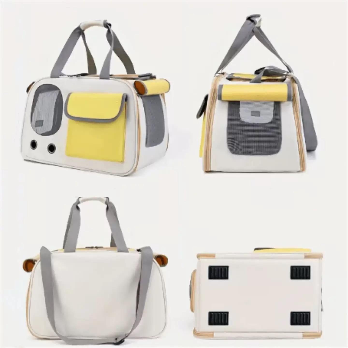 Breathable Pet Shoulder Backpack – Large Capacity Travel Bag for Cats & Small Dogs