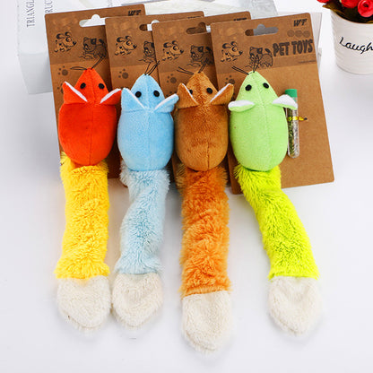 Long Tail Mouse Cat Toy – Interactive Plush Cat Teaser