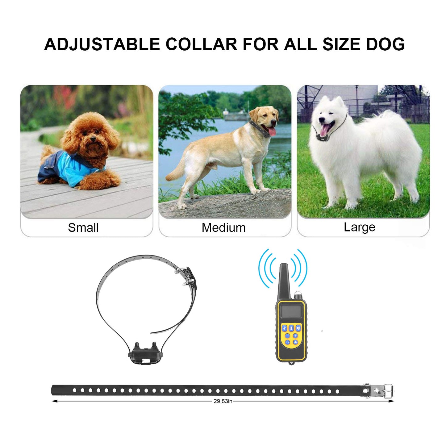 Dog Training Collar with Remote – IP67 Waterproof 875 Yards Range