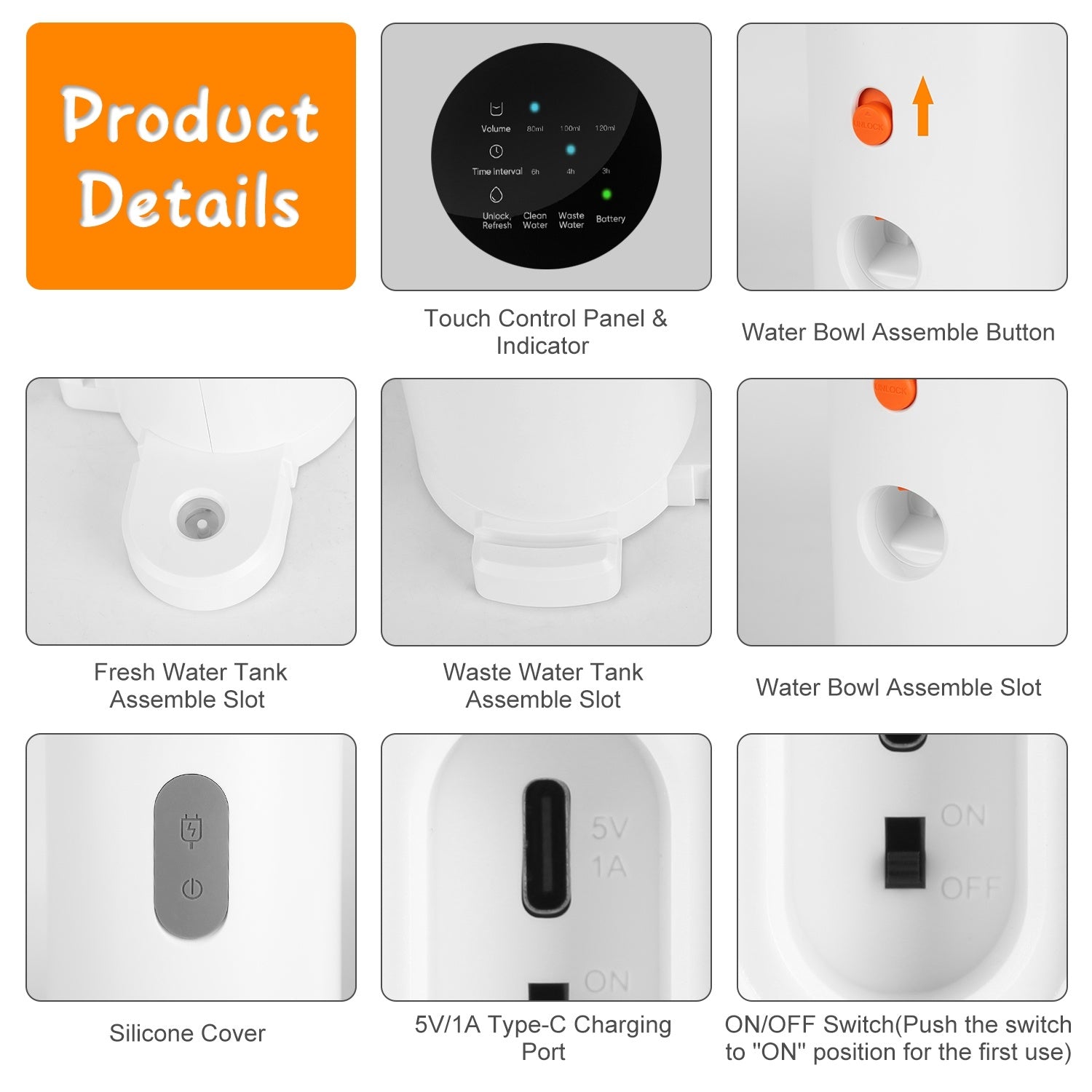 Smart Pet Water Fountain – 3L Cordless Automatic Cat & Dog Water Dispenser with Touch Control & Adjustable Flow