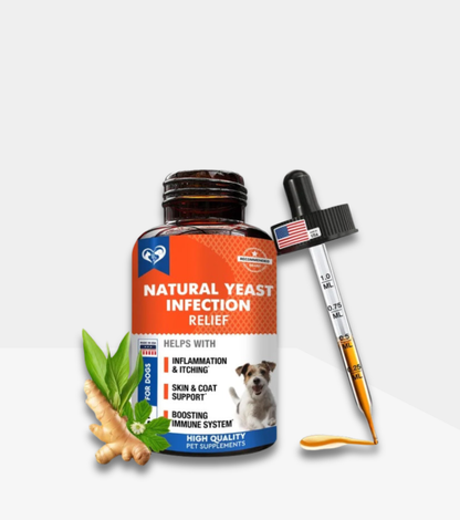 Natural Dog Yeast Infection & Anti-Itch Drops – Ear, Skin & Allergy Relief Supplement