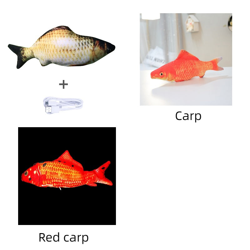Without Catnip Electric Jumping Fish Toy – Realistic Simulation for Cats