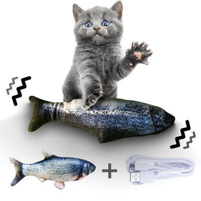Without Catnip Electric Jumping Fish Toy – Realistic Simulation for Cats