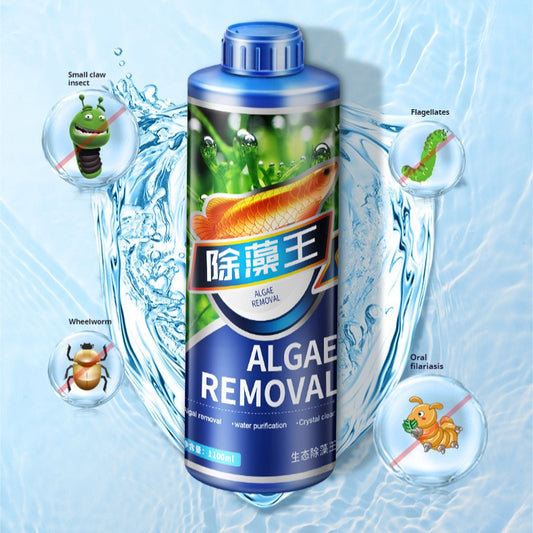 Aquarium Algae Remover Liquid – Fish Tank Anti-Algae Treatment