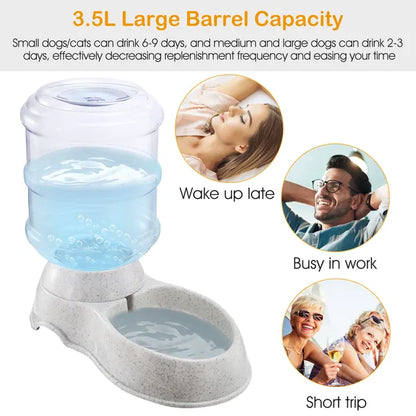 Automatic Pet Water Dispenser – 3.5L Gravity Waterer for Dogs & Cats