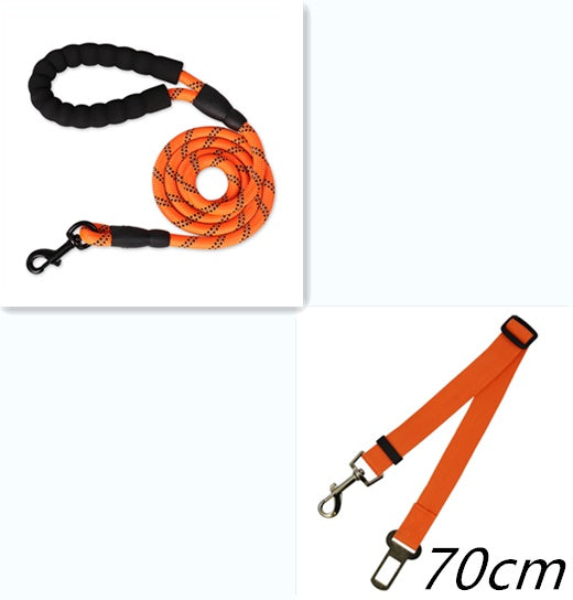 Strong Reflective Dog Leash Rope for Walking & Training – Nylon Pet Lead for All Sizes