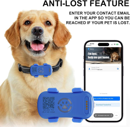 Smart Pet GPS Tracker Collar – Real-Time Tracking & Geo-Fence Alerts