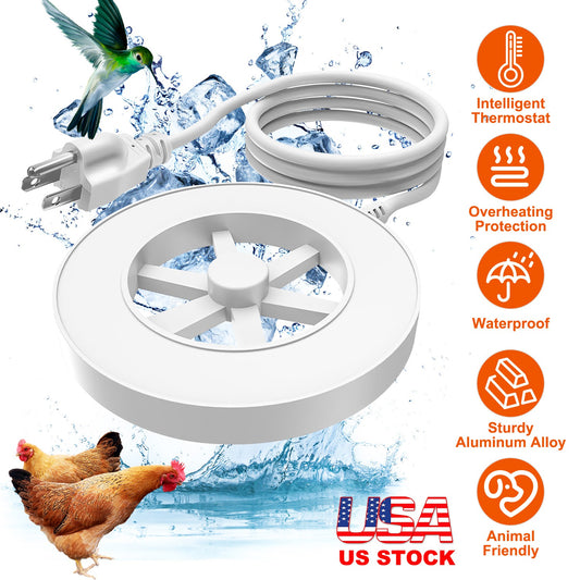 70W Outdoor Bird Bath Heater – Winter Deicer with Intelligent Thermostat