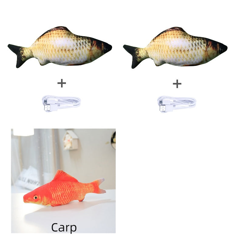 Without Catnip Electric Jumping Fish Toy – Realistic Simulation for Cats