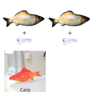 Without Catnip Electric Jumping Fish Toy – Realistic Simulation for Cats
