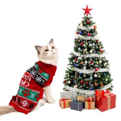Cartoon Pet Sweater – Winter Jacket for Small Dogs & Cats
