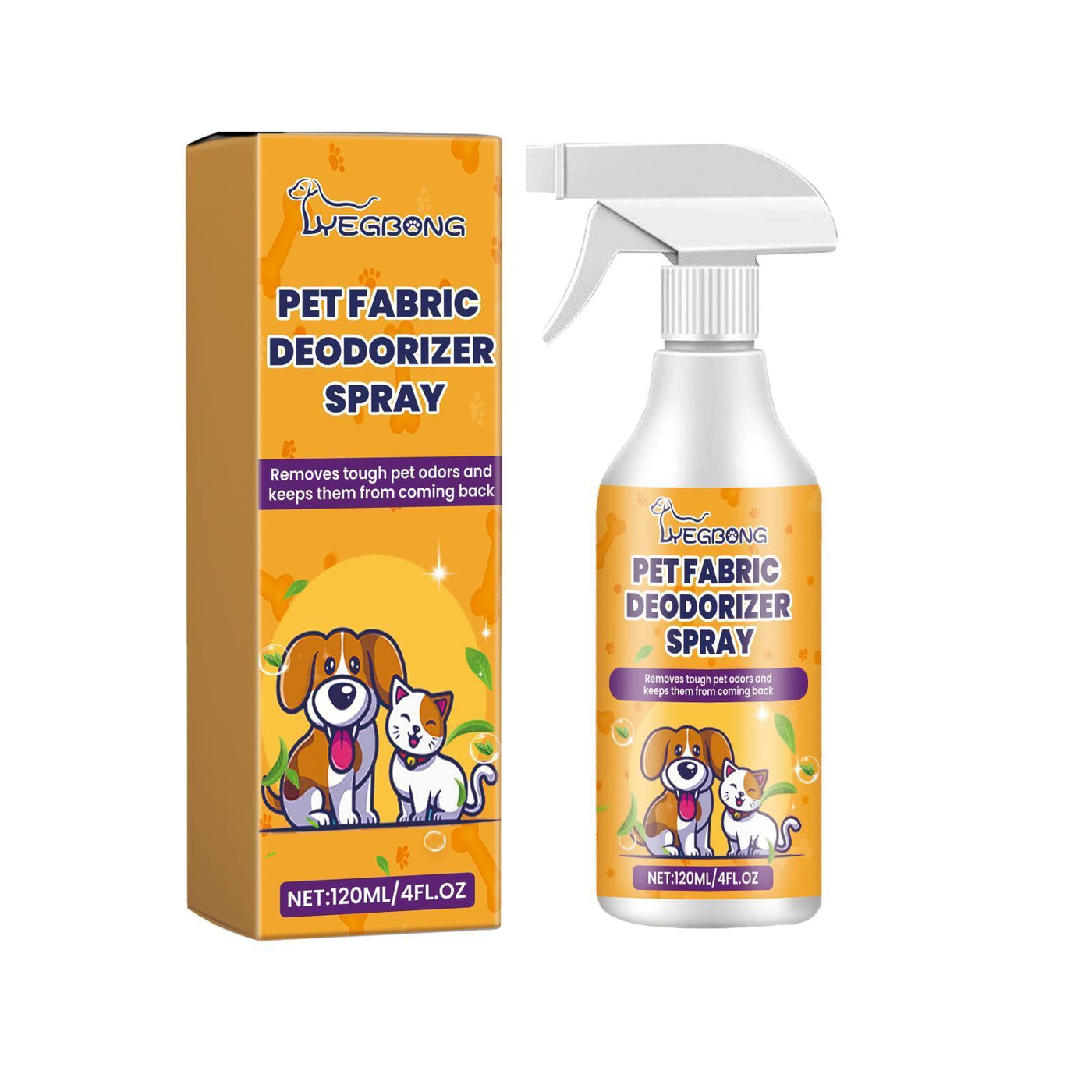 Yegebang Pet Fabric Deodorizer Spray – Long-Lasting Indoor Air Freshener & Odor Eliminator for Homes with Pets