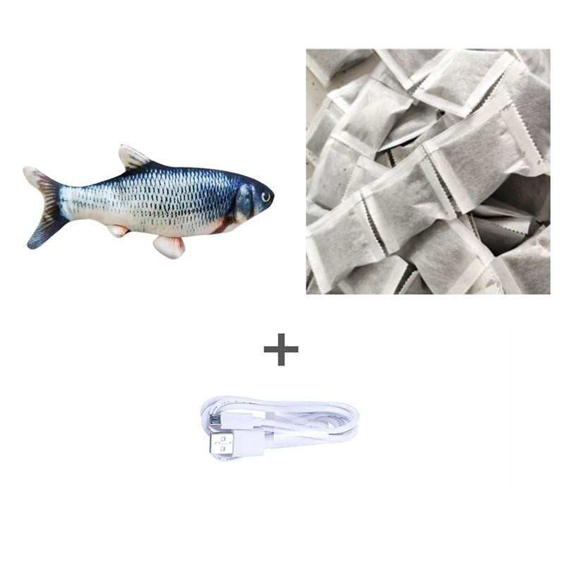 Without Catnip Electric Jumping Fish Toy – Realistic Simulation for Cats