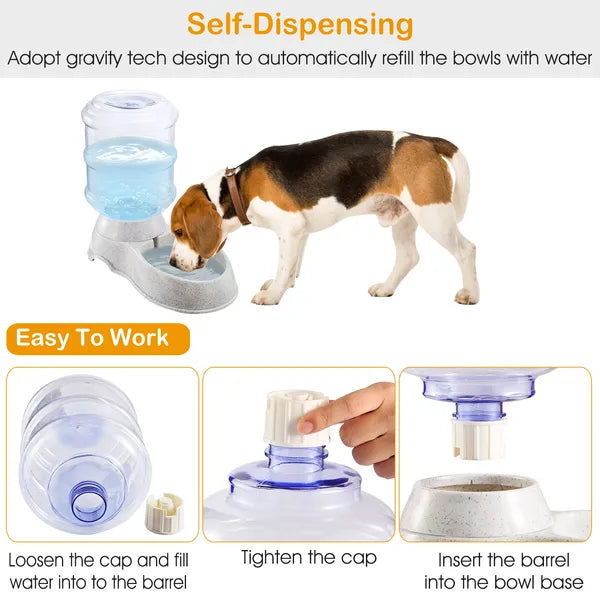 Automatic Pet Water Dispenser – 3.5L Gravity Waterer for Dogs & Cats