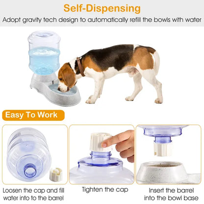 Automatic Pet Water Dispenser – 3.5L Gravity Waterer for Dogs & Cats