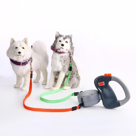Retractable Dual Dog Leash – Double Automatic Pet Walking Lead