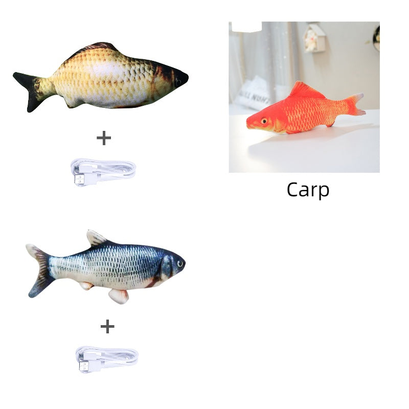 Without Catnip Electric Jumping Fish Toy – Realistic Simulation for Cats