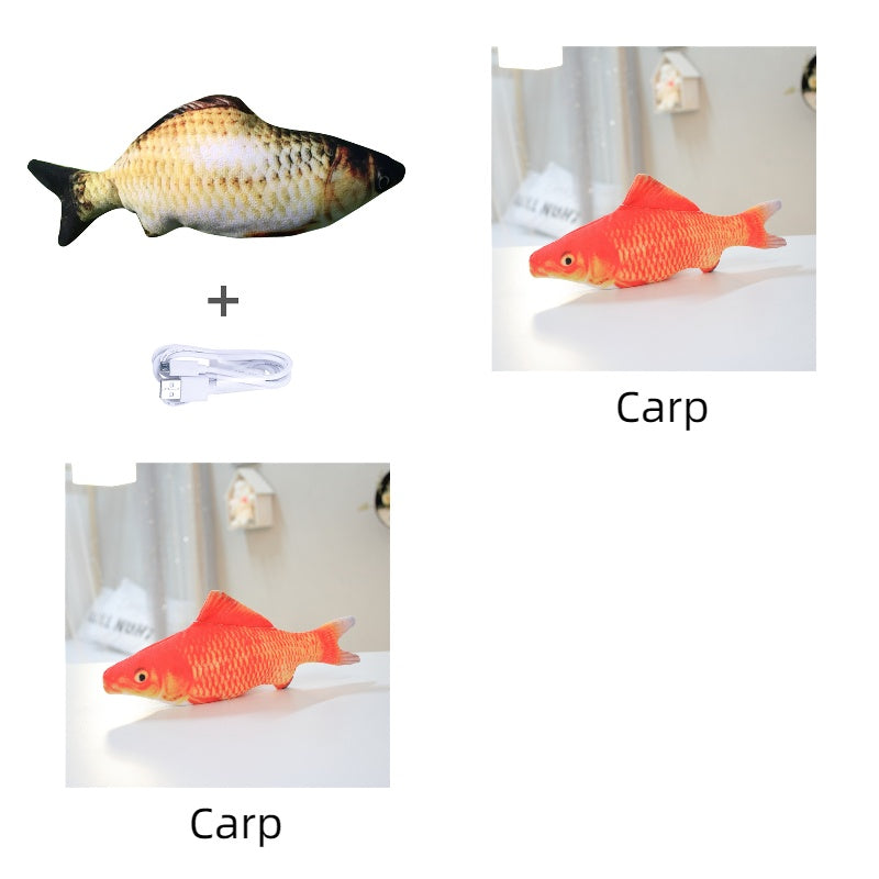 Without Catnip Electric Jumping Fish Toy – Realistic Simulation for Cats