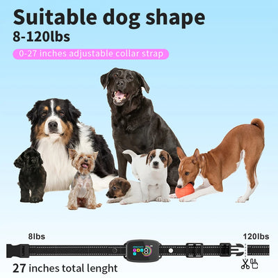 Smart Automatic Anti-Bark Dog Collar – Rechargeable, Waterproof, Digital Display