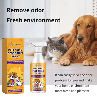 Yegebang Pet Fabric Deodorizer Spray – Long-Lasting Indoor Air Freshener & Odor Eliminator for Homes with Pets