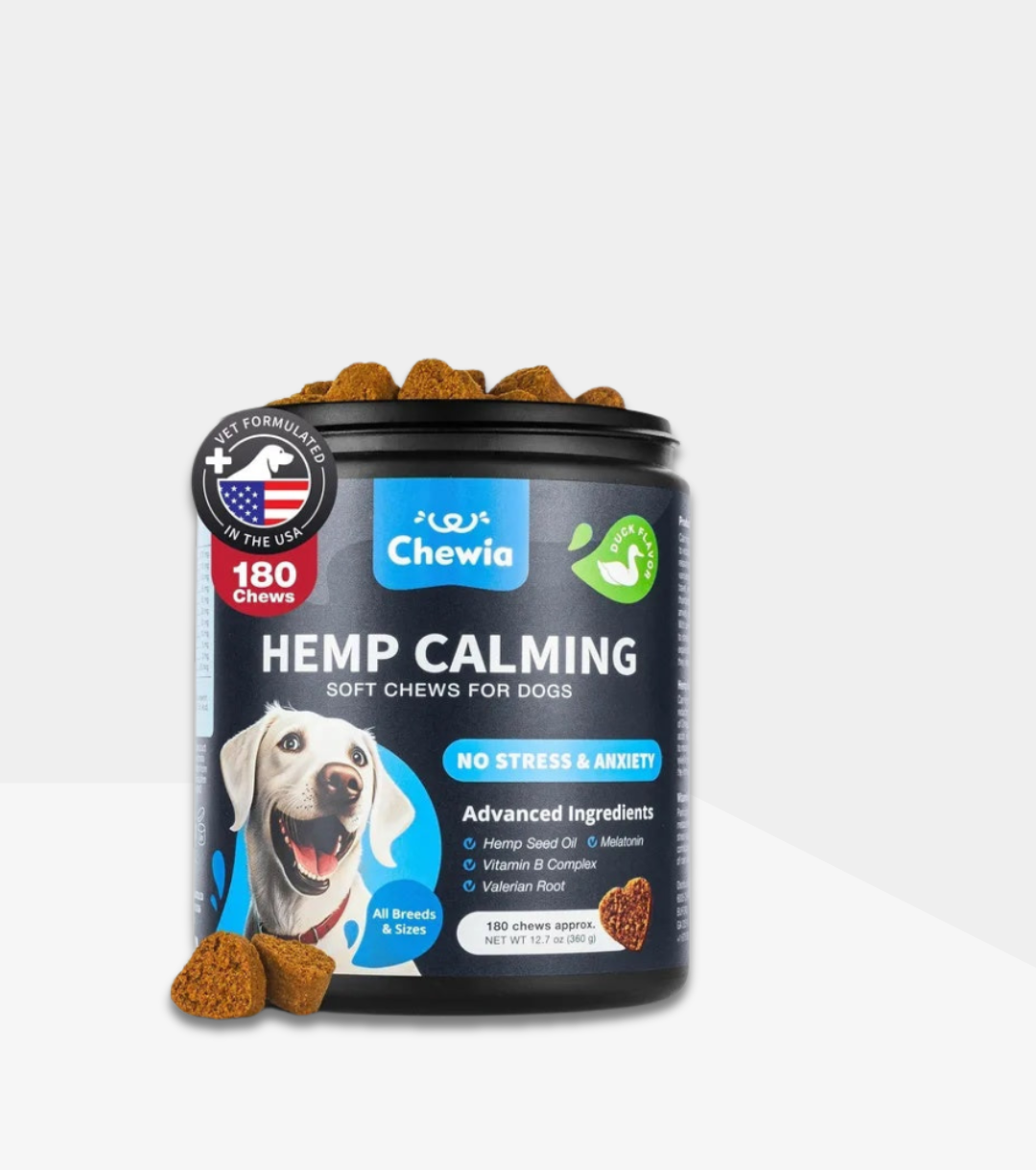 Dog Calming Chews – Hemp Anxiety & Stress Relief Supplement (180 Soft Chews)