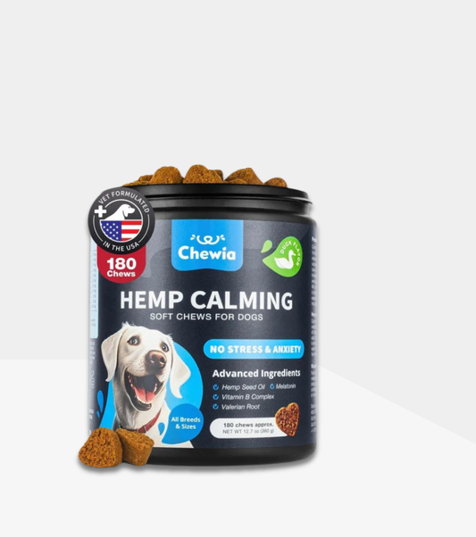 Dog Calming Chews – Hemp Anxiety & Stress Relief Supplement (180 Soft Chews)