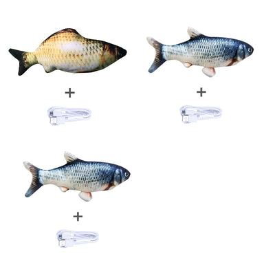 Without Catnip Electric Jumping Fish Toy – Realistic Simulation for Cats