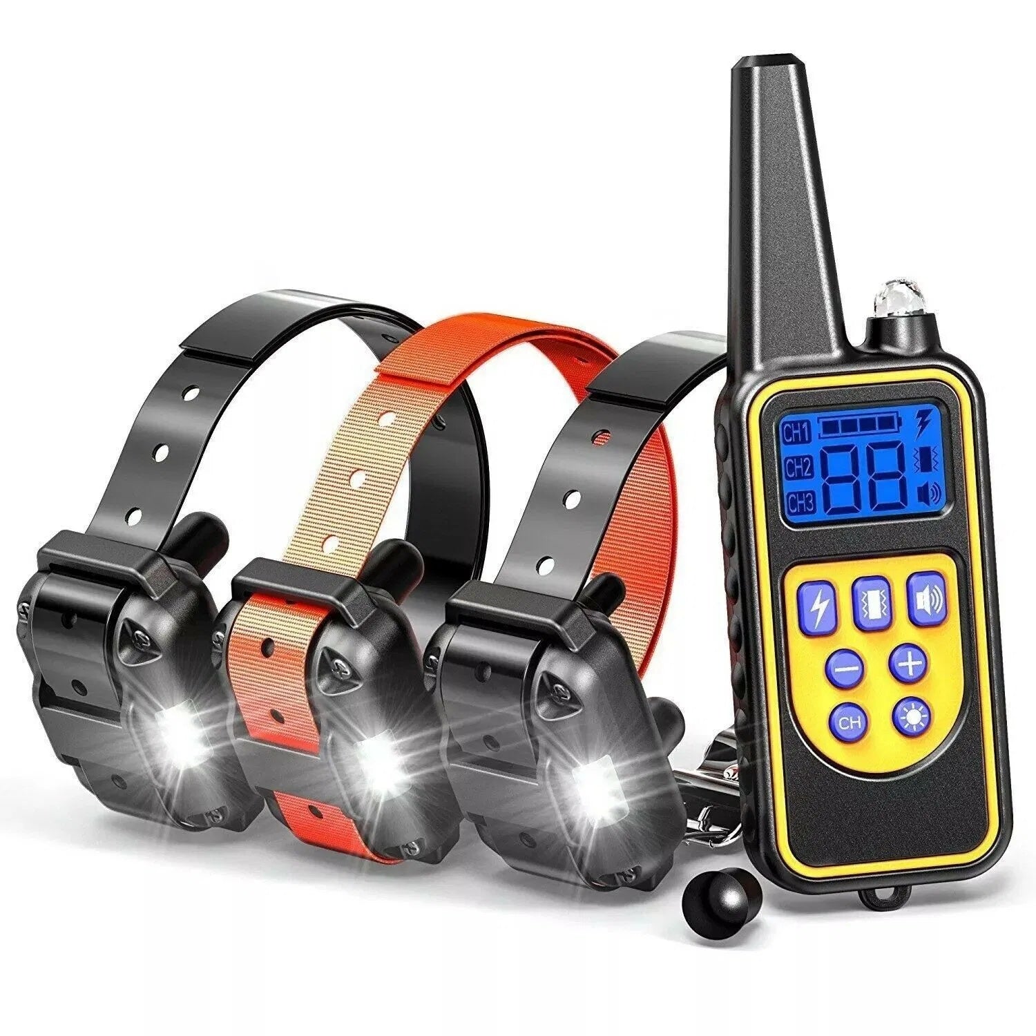 3000FT Dog Training Collar – Rechargeable Waterproof Remote Shock Trainer for Pets