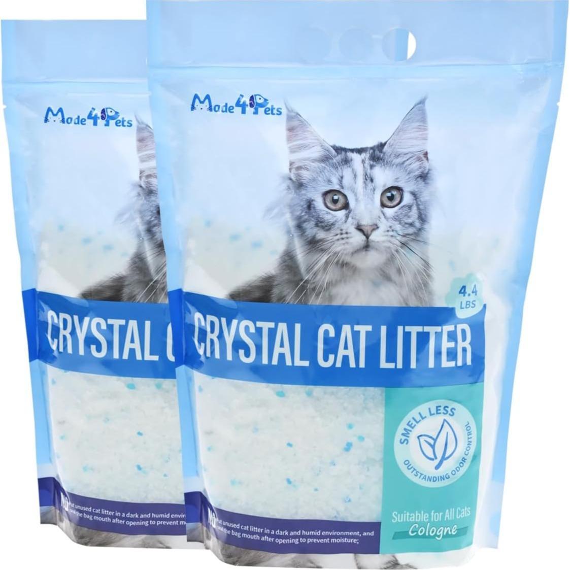 Crystal Cat Litter – No Caking, Odor Control, Low Dust & Lightweight for Easy Cleaning