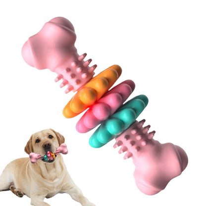 Indestructible TPR Dog Chew Bone – Teeth Cleaning Interactive Chew Toy
