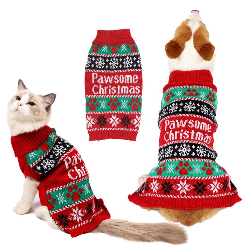 Cartoon Pet Sweater – Winter Jacket for Small Dogs & Cats