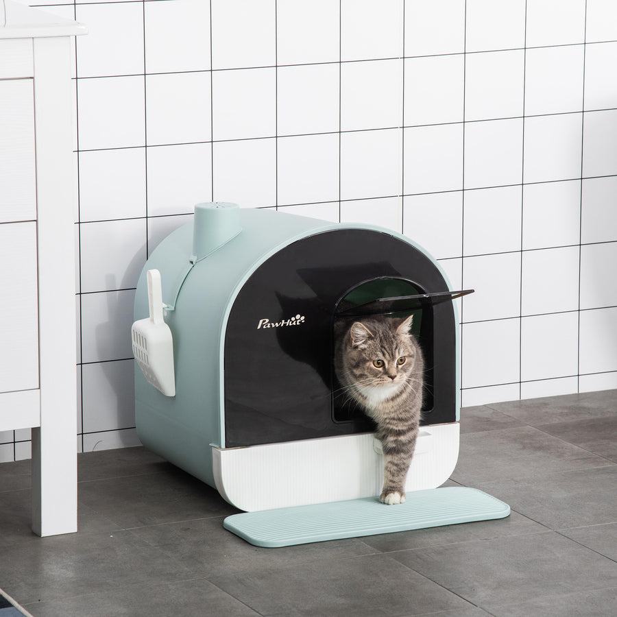 PawHut Covered Cat Litter Box with Lid