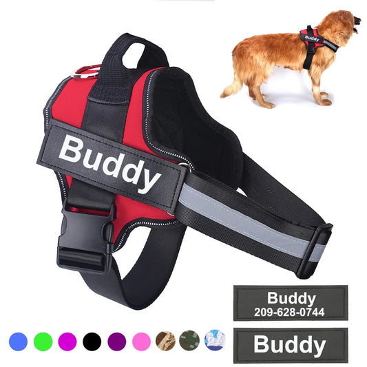 Personalized No-Pull Dog Harness – Reflective Adjustable Dog Vest with Handle