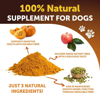Dog Pumpkin Supplement – Artullano Digestive Aid, Constipation & Diarrhea Relief, Natural Ingredients