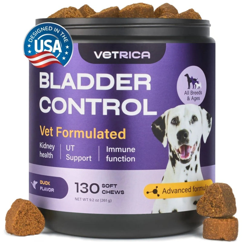 Vetrica Urinary Tract Control Chews for Dogs – Duck Flavor, Allergen-Free | Supports Healthy Bladder & Urinary Health