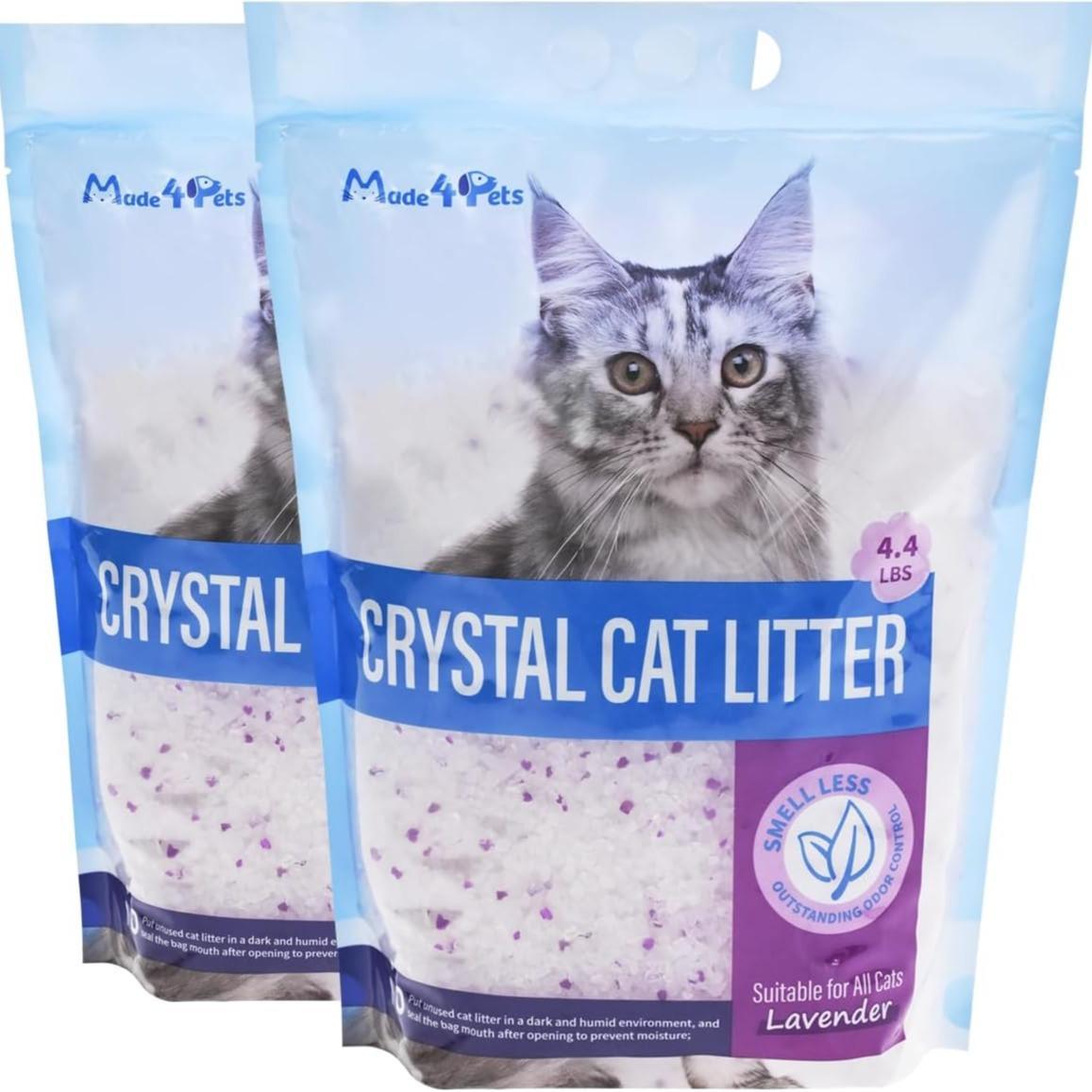 Crystal Cat Litter – No Caking, Odor Control, Low Dust & Lightweight for Easy Cleaning