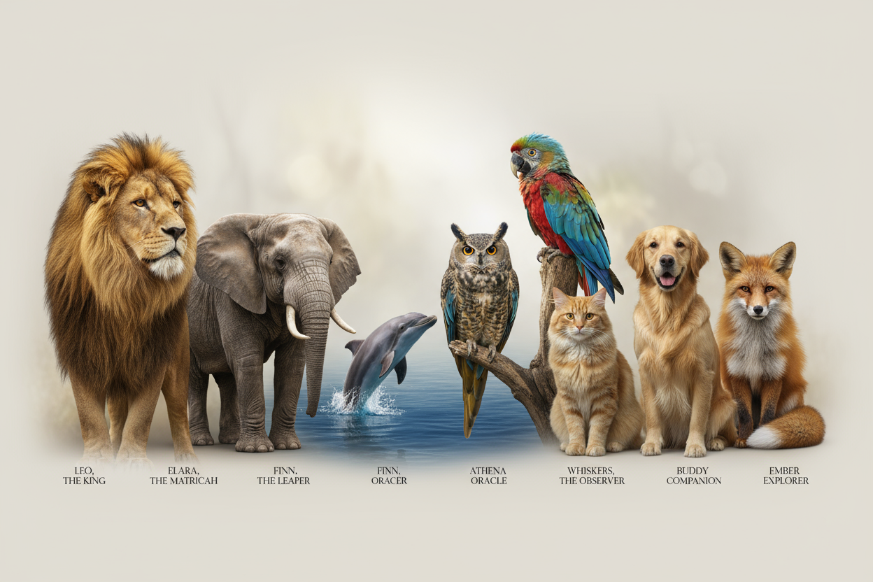 create a ultra realistic banner image which contains many animals biography