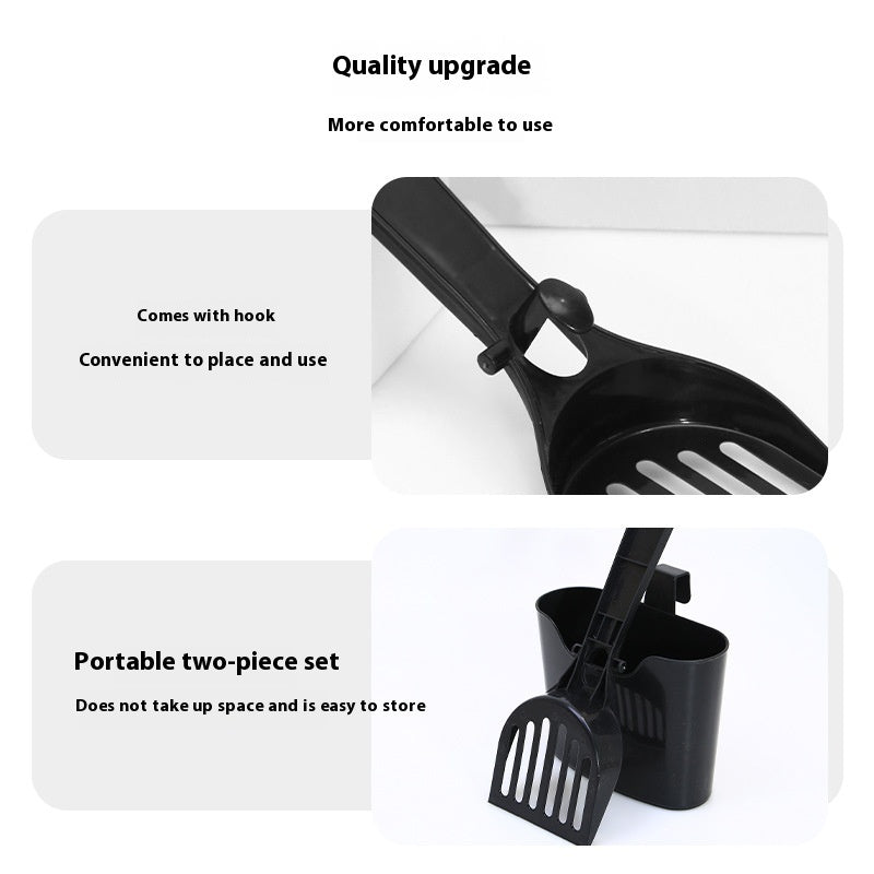 Cat Litter Scoop with Holder – Large Mesh Scoop with Long Handle